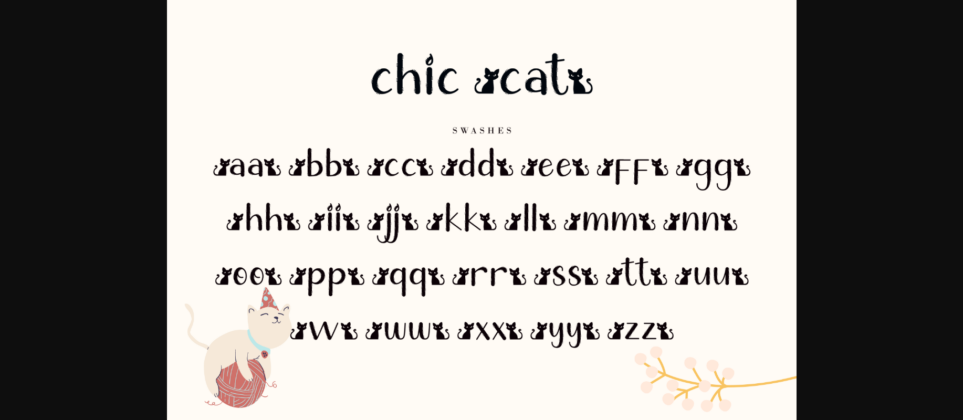 Chic Cat Font Poster 11