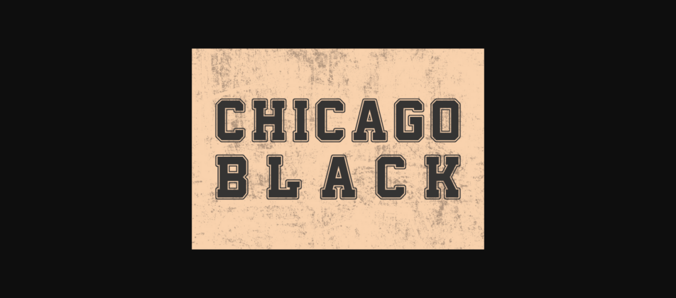 Chicago Black Font Poster 3