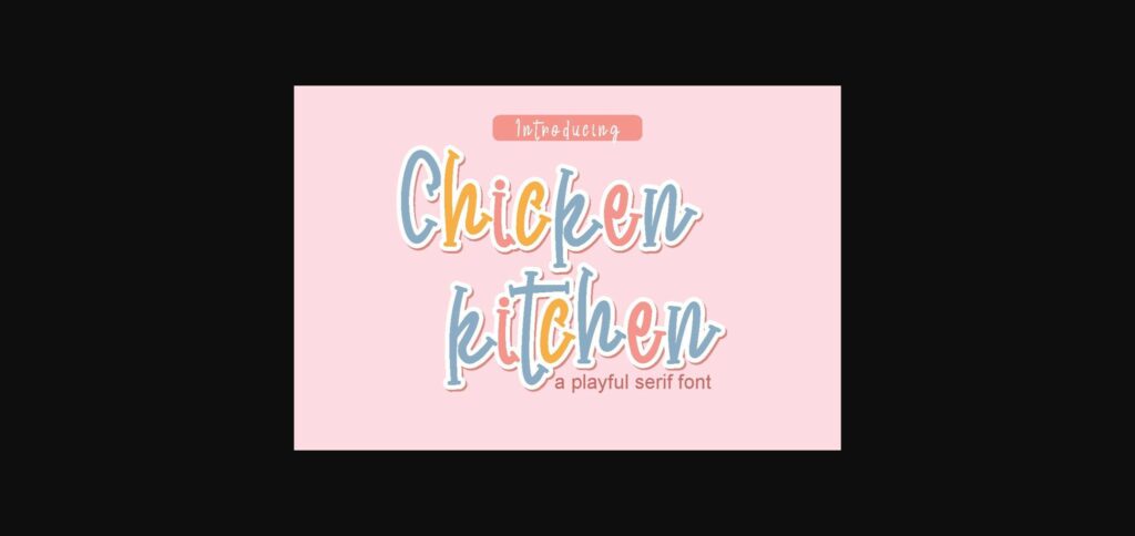 Chicken Kitchen Font Poster 3