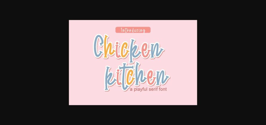 Chicken Kitchen Font Poster 3