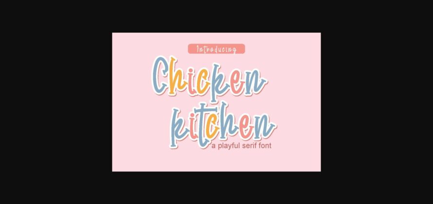 Chicken Kitchen Font Poster 1