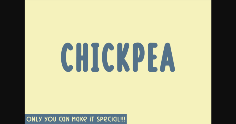Chickpea Font Poster 3
