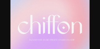 Chiffon Font Poster 1