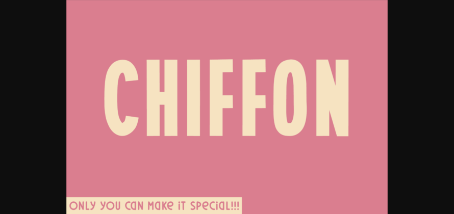 Chiffon Font Poster 3