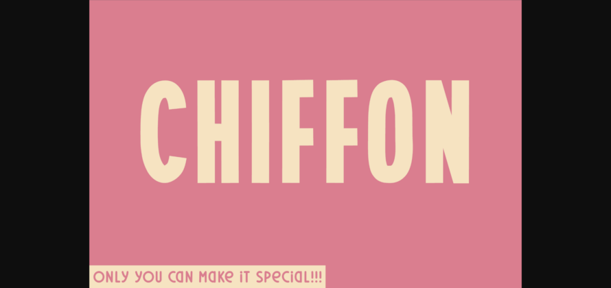 Chiffon Font Poster 1