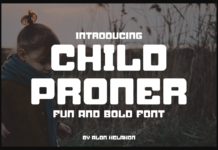 Child Proner Font Poster 1