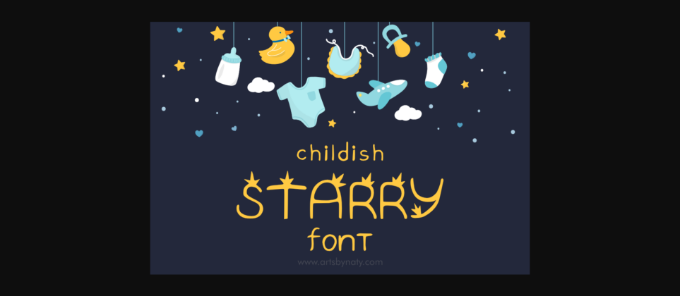 Childish Starry Font Poster 3
