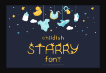 Childish Starry Font Poster 1
