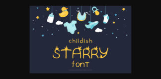 Childish Starry Font Poster 1