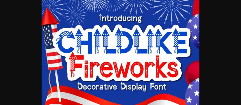 Childlike Fireworks Font Poster 3