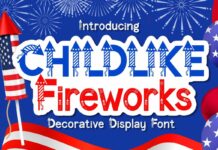 Childlike Fireworks Font Poster 1