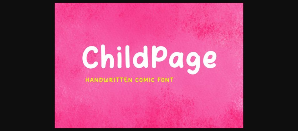 Childpage Font Poster 3