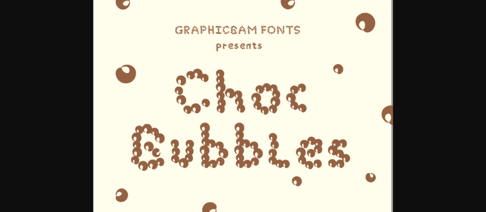 Choc Bubbles Font Poster 3