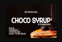 Choco Syrup Strawberry Font Poster 1