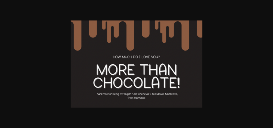 Chocolate Font Poster 6