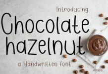Chocolate Hazelnut Font Poster 1