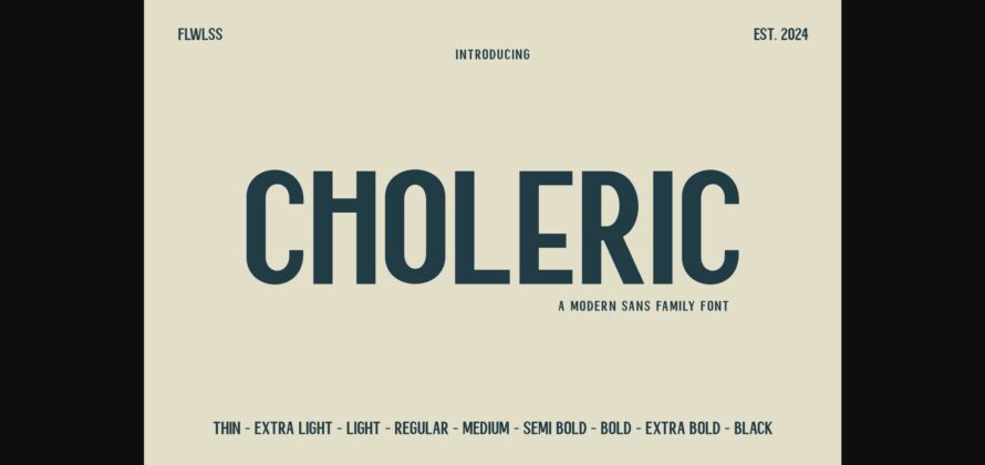 Choleric Font Poster 3
