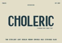 Choleric Font Poster 1