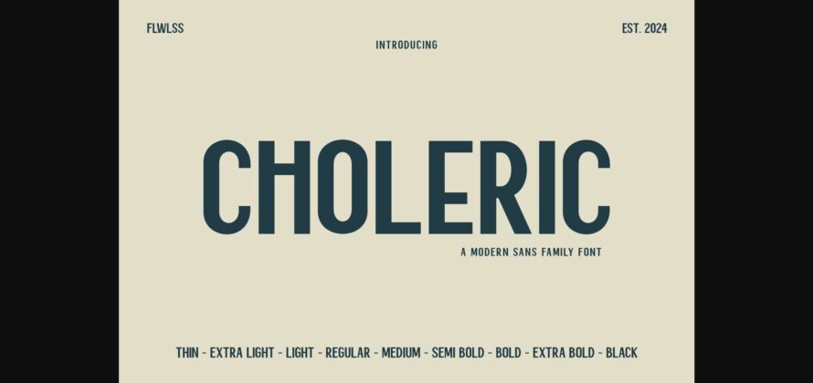 Choleric Font Poster 1