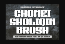 Chomei Sholiqin Brush Font Poster 1
