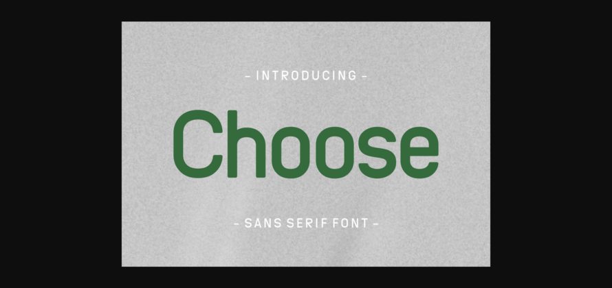 Choose Font Poster 1