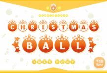 Christmas Ball Font Poster 1