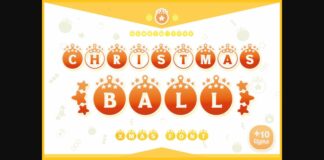 Christmas Ball Font Poster 1