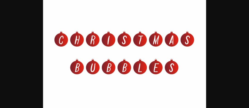 Christmas Bubbles Font Poster 3
