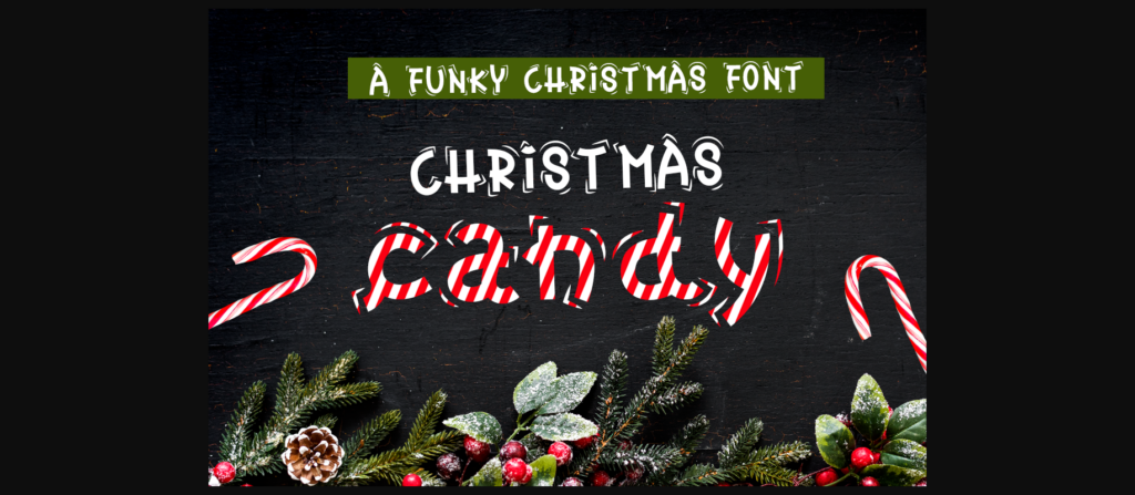 Christmas Candy Font Poster 3