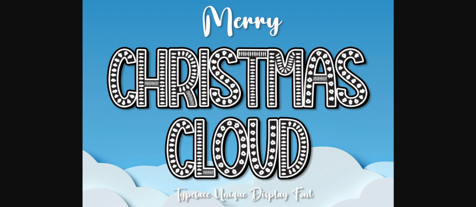 Christmas Cloud Font Poster 3