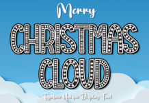 Christmas Cloud Font Poster 1