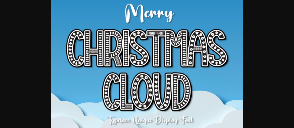 Christmas Cloud Font Poster 1