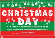 Christmas Day Font Poster 1