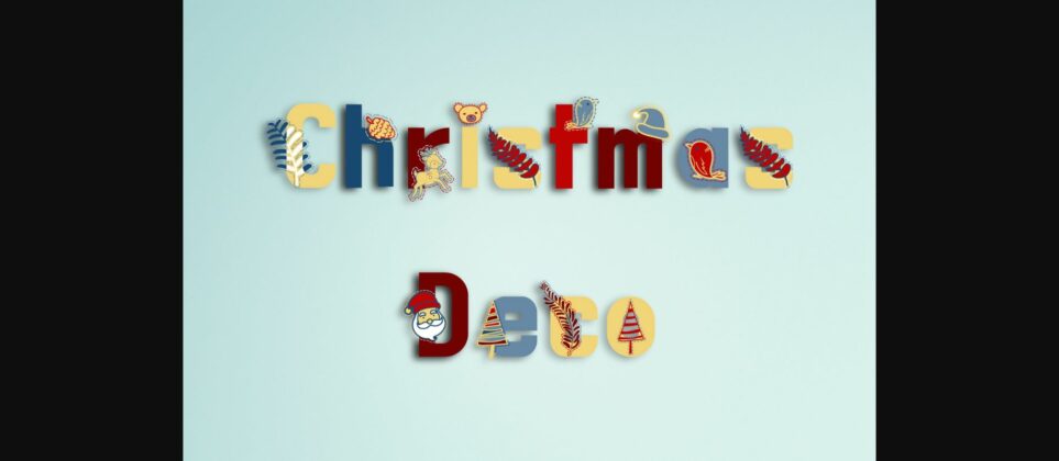 Christmas Deco Font Poster 4