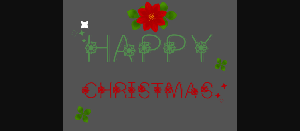 Christmas Flower Font Poster 4