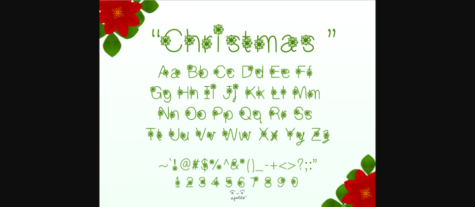 Christmas Flower Font Poster 5