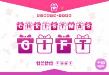 Christmas Gift Font Poster 1