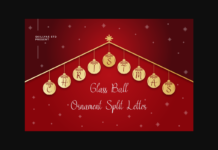 Christmas Glass Ball Font Christmas Glass Ball Font Poster 1