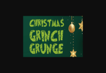 Christmas Grinch Grunge Font Poster 1