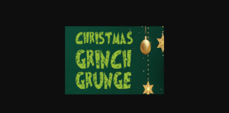 Christmas Grinch Grunge Font Poster 1