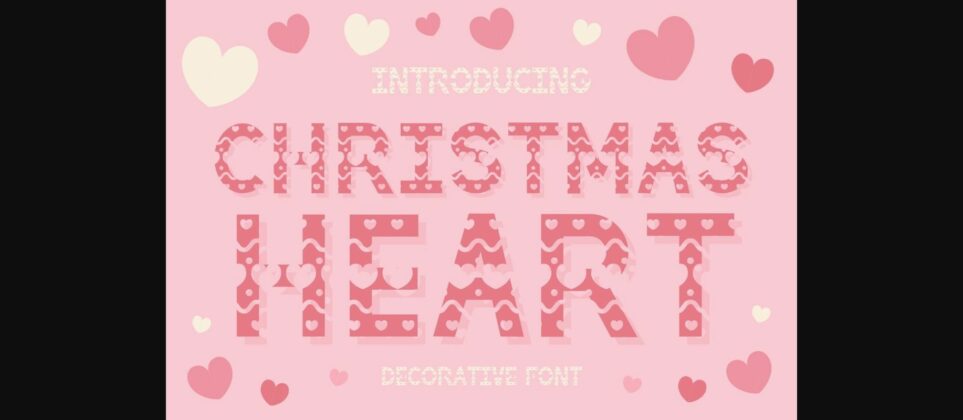 Christmas Heart Font Poster 3