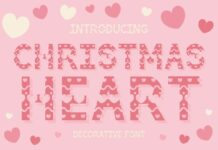 Christmas Heart Font Poster 1