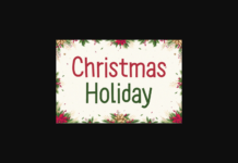 Christmas Holiday Font Poster 1