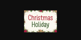 Christmas Holiday Font Poster 1