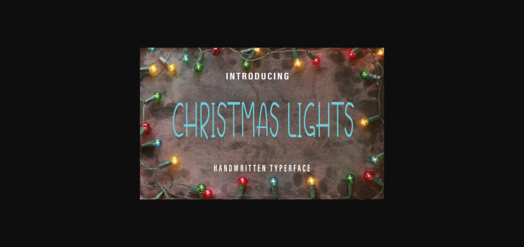 Christmas Lights Font Poster 1