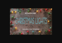 Christmas Lights Font Poster 1