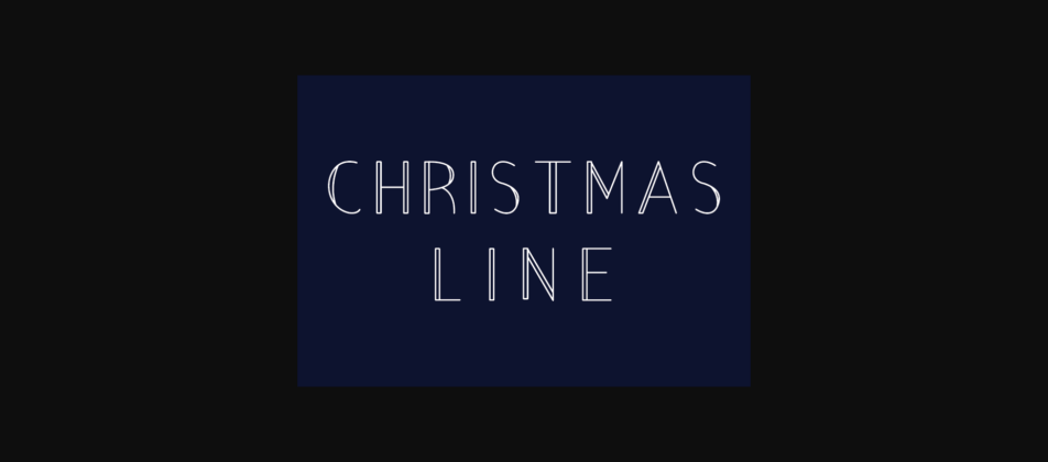 Christmas Line Font Poster 3