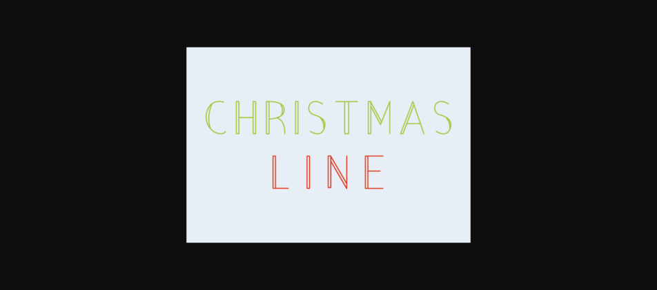 Christmas Line Font Poster 4