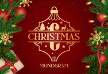 Christmas Monogram Font Poster 1