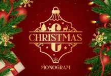 Christmas Monogram Font Poster 1
